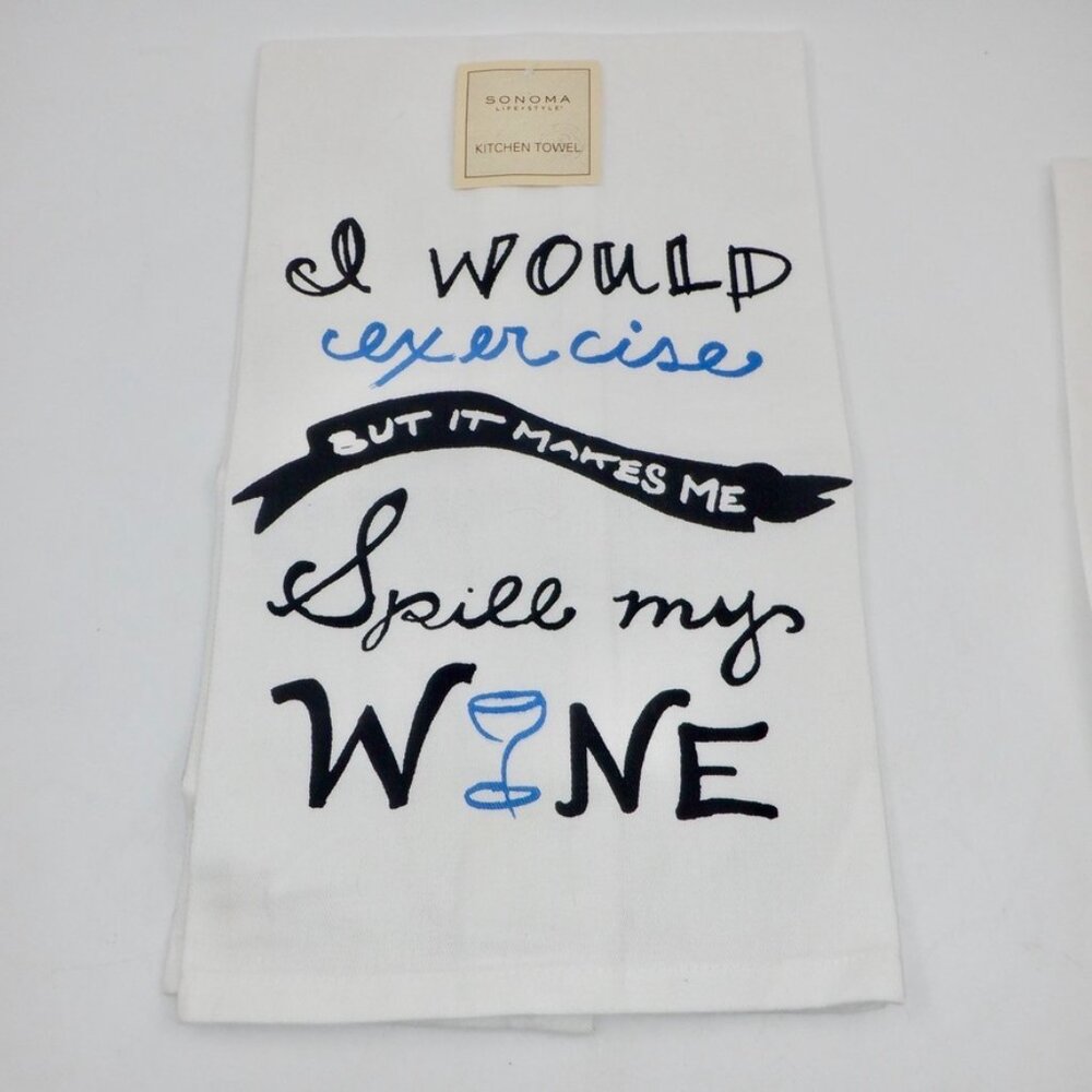 Sonoma Wine Bar or Kitchen Towel Pair (2) NWT